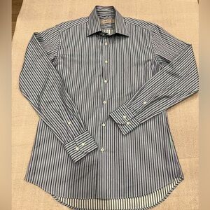 [39/US15.5]Etro Purple Strips Dress Shirt- Italy